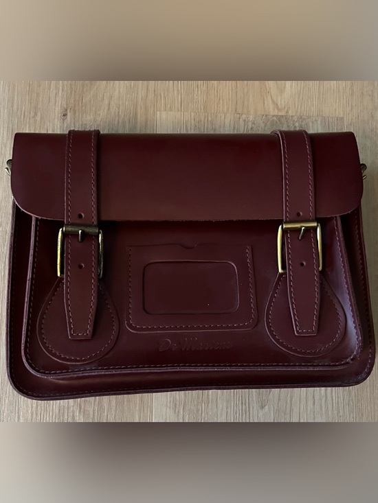 Dr. Martens Handbags - Dr. Martens Burgundy Leather Satchel